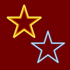 Fototapeta premium Contour star made of gold wire. Design element. For the design of banners, cards and sites, for frames. Vector.