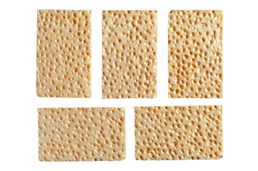 Rye crackers isolated
