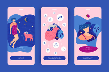 Aries Mobile App Screens