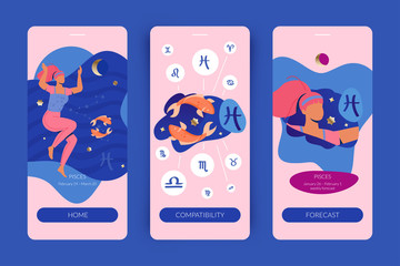 Pisces Mobile App Screens