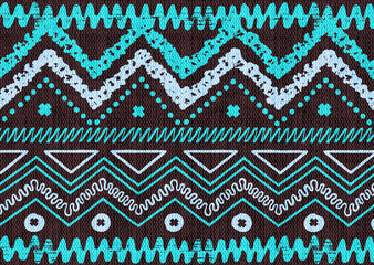 ethnic 3d embroidery pattern on carpet texture