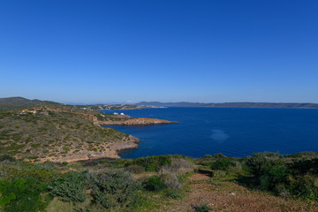 Beautiful rocky coastline and blue sea