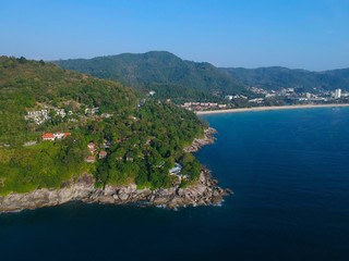 Fototapeta na wymiar Aerial Panoramic Views of Phuket Thailand 
