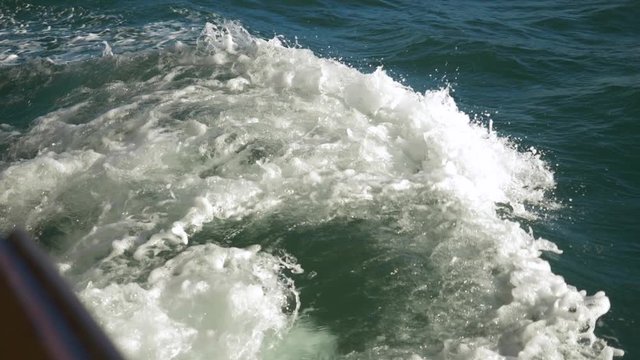 Breaking Bow Wave of Wooden Boat