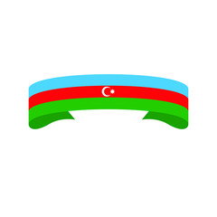 Azerbaijan flag. Simple vector. National flag of Azerbaijan 