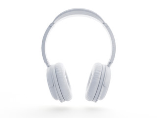 Fototapeta na wymiar 3d rendered object illustration of an abstract white headphones