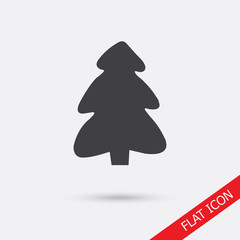 Christmas tree flat icon. eps 10.