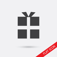 Gift icon flat. eps 10.