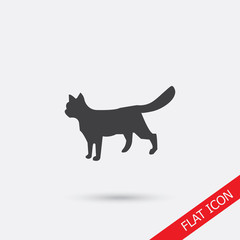 Cat shape icon. Vector illustration.