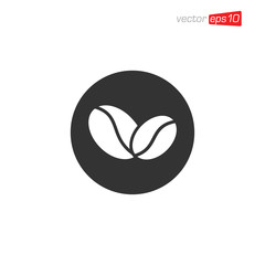 Coffee Bean Icon Design Illustration