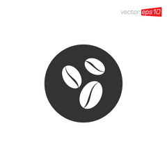 Fototapeta premium Coffee Bean Icon Design Illustration