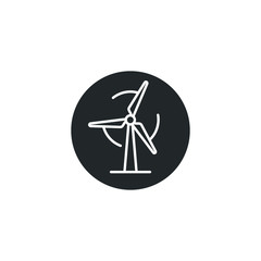 Wind power icon template color editable. wind turbine symbol vector sign isolated on white background illustration for graphic and web design.
