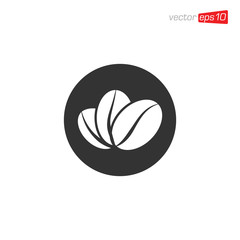 Coffee Bean Icon Design Illustration