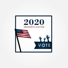 Naklejka na ściany i meble President Election Day 2020 Vector Design For Banner or Background