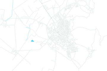 Korce, Albania bright vector map