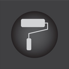 Paint Roller Icon. Flat vector illustration. EPS10. black icon.
