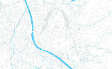 Naklejka premium Mapa jasnych wektorów Salzburg, Austria