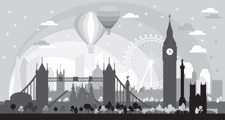London Skyline silhouette 5