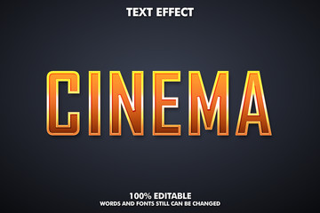 Cinematic text effect, movie title mock up