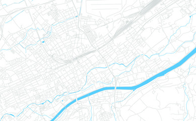 Obraz premium Wels, Austria bright vector map