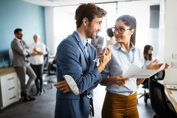 Successful business group of people at work in office