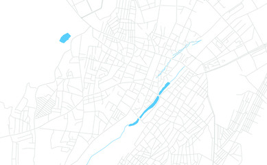 Ganja, Azerbaijan bright vector map