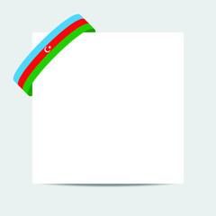 Azerbaijan flag.  Azerbaijan patriotic banner with space for text. Happy   Independent Day. Template of greeting card.