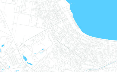 Sumqayit, Azerbaijan bright vector map