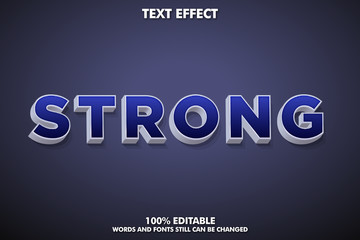 Strong 3D font effect, modern text effect