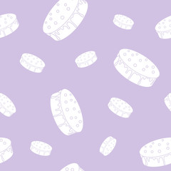 Wrapping paper - Seamless pattern of cake, cupcake and muffin for vector graphic design