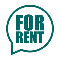 green vector banner for rent