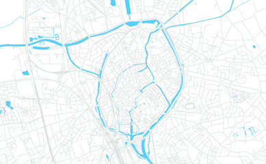 Bruges , Belgium bright vector map