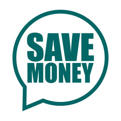 green vector banner save money