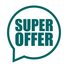 green vector banner super offer