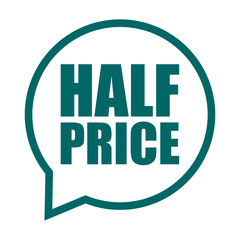 green vector banner half price