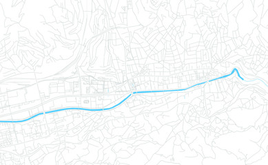 Fototapeta premium Sarajevo, Bosnia and Herzegovina bright vector map