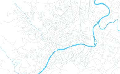 Banja Luka, Bosnia and Herzegovina bright vector map