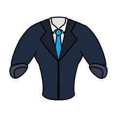 elegant shirt masculine with necktie and blazer