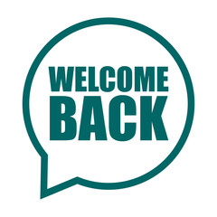 green vector banner welcome back