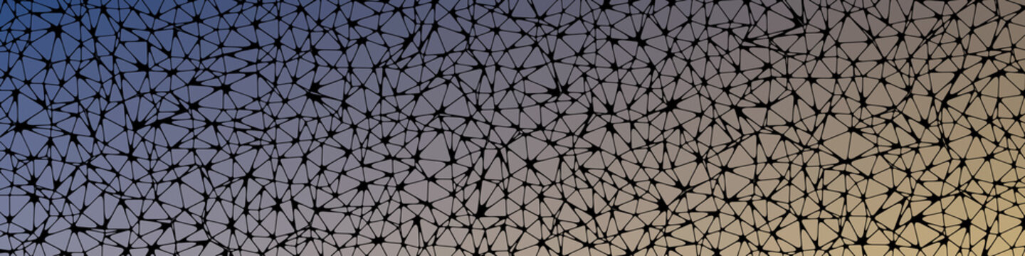 Abstract Low Polygon gradient Generative Art background illustration