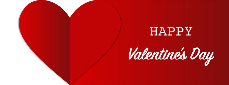 Valentine's day banner. Red heart with red background. Brochure design template vector. Valentines day illustration. Creative flyer template. Banner, poster template.