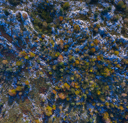 Mortero de Astrana, Aerial view, Astrana, Soba Valley, Valles Pasiegos, Alto Ason, Cantabria, Spain, Europe
