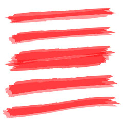 yellow colored highlighter. Brush pen underline. Yellow watercolor hand drawn highlight