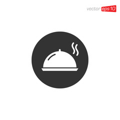 Fototapeta premium Dish Food Icon Design Illustration