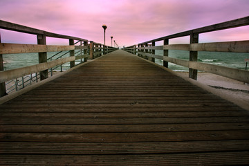Pier in to the Baltic sea. Germany. 