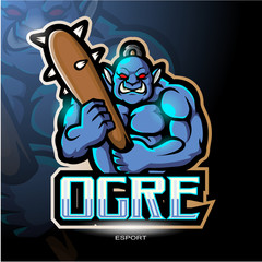 Ogre mascot logo for electronic sport gaming logo
