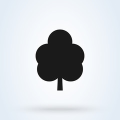 Tree silhouette Simple vector modern icon design illustration.