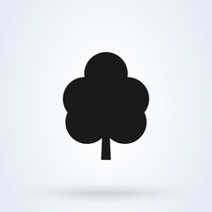Tree silhouette Simple modern icon design illustration.