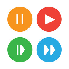 Play vector icon. Media player sign