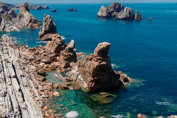 landscape in the coast in the north of spain